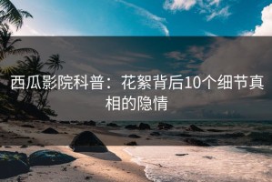 西瓜影院科普：花絮背后10个细节真相的隐情